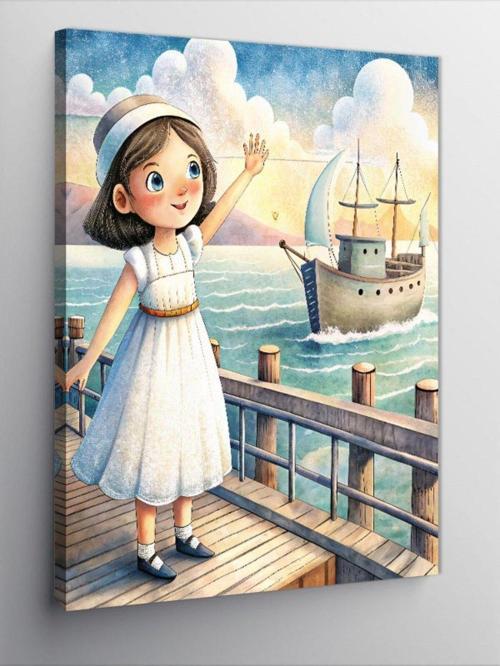 Kanvas Tablo Deniz Kıyısındaki Kız