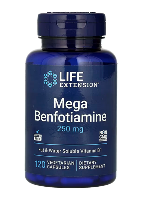 Lıfe Nutrıtion Mega Benfotiamine, 250 Mg, 120 Vegetarian Capsules.Usa Version.3741
