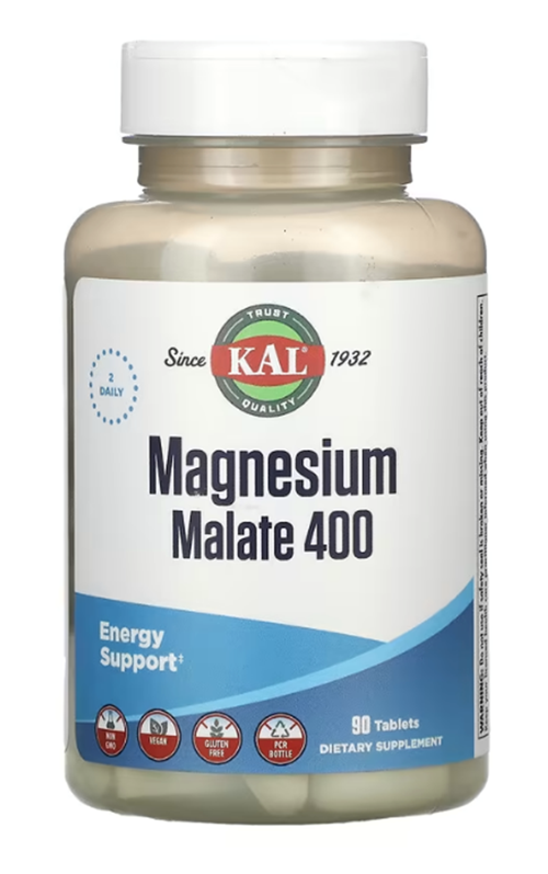 Swanson Kal, Magnesium Malate 400, 90 Tablet.Usa Menşei