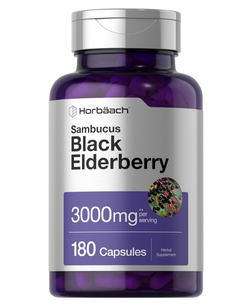 Swanson Horbach Black Elderberry 3000Mg 180 Capsul.Usa Menşei.3733
