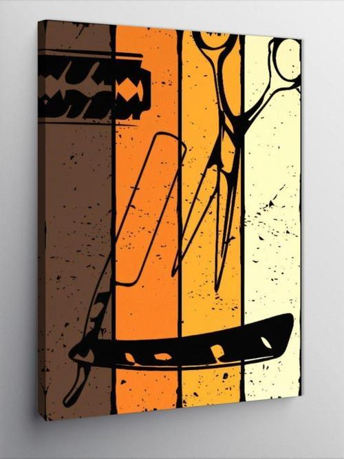 Kanvas Tablo Ustura Makas Berber