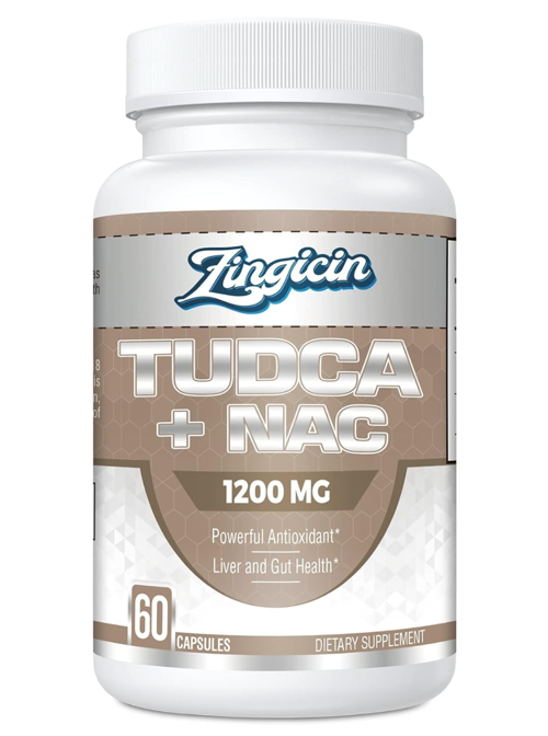 Swanson Zingicin Tudca With Nac Supplement 1200Mg - 60 Capsules,Powerful Tudca Bile Salt Plus N-Acetyl-Cyst