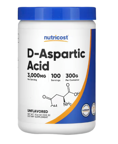 Swanson Nutricost D-Aspartic Acid (Daa) Powder 300Gr- Gluten Free & Non-Gmo - Usa.3636