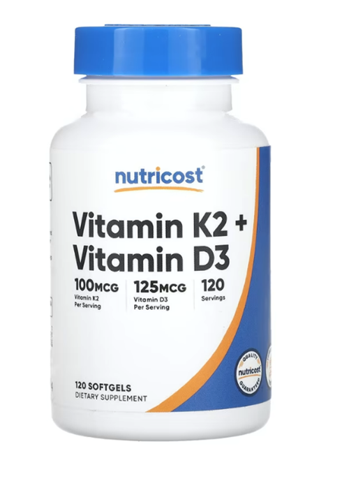 Swanson Nutricost, Vitamin K2 + Vitamin D3, 120 Softgels.3538