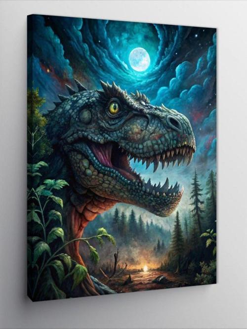 Kanvas Tablo Korkunç Dinozor