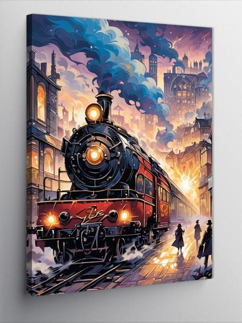 Kanvas Tablo Eski Buharlı Tren