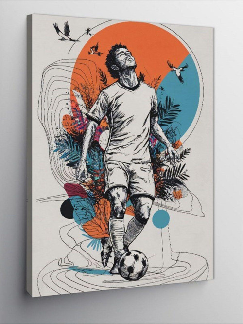 Kanvas Tablo Futbolcu Futbol Temalı