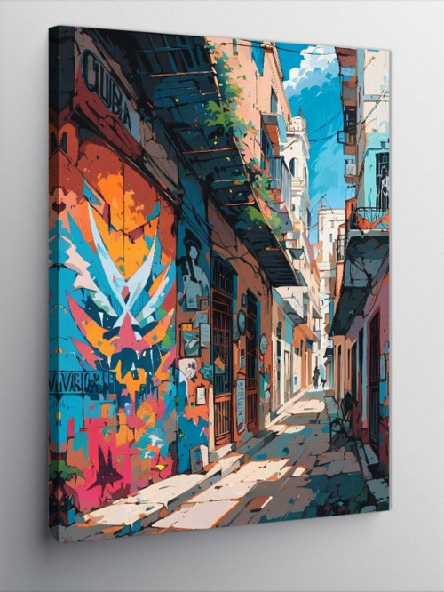Kanvas Tablo Grafitili Sokak