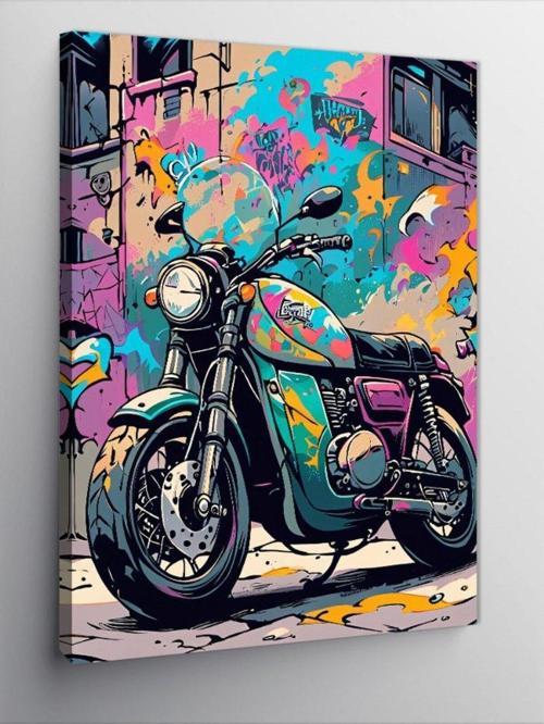 Kanvas Tablo Chopper Motosiklet