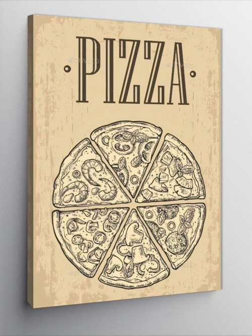 Kanvas Tablo Pizza Temalı