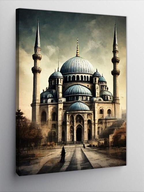 Kanvas Tablo Cami Gazete Fon