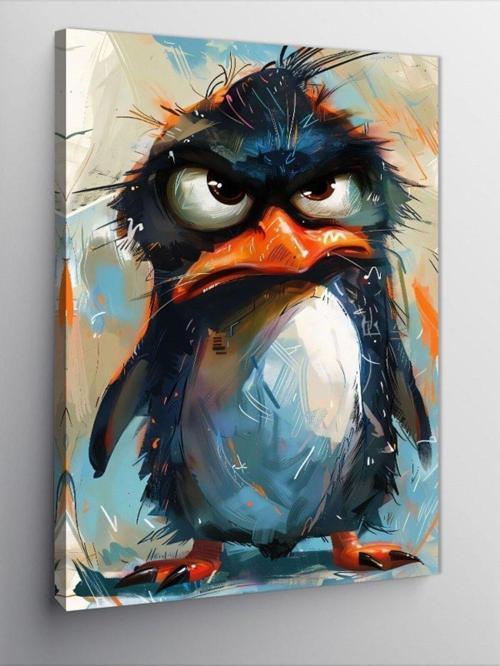 Kanvas Tablo Kızgın Penguen