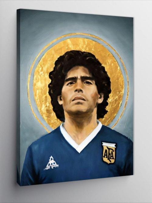 Kanvas Tablo Maradona Futbolcu