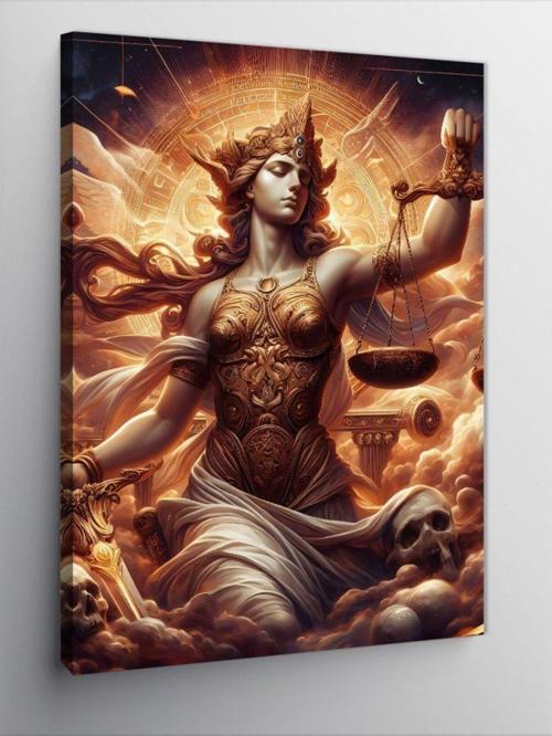 Kanvas Tablo Adalet Tanrıçası Themis