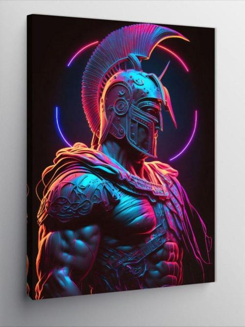 Kanvas Tablo Neon Roma Askeri