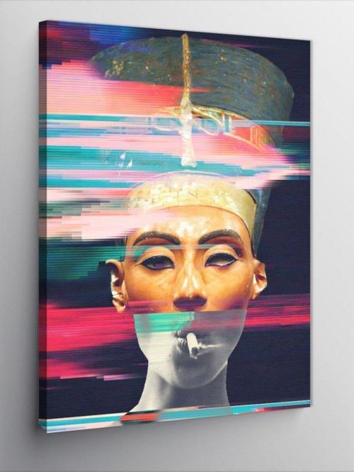 Kanvas Tablo Sigara İçen Nefertiti