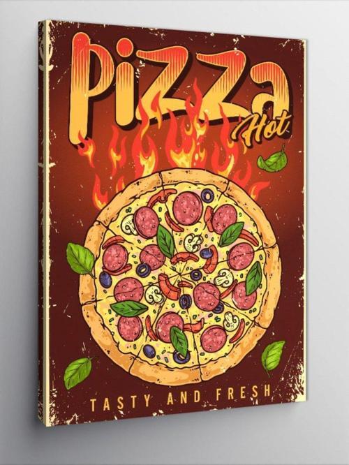 Kanvas Tablo Sıcak Pizza