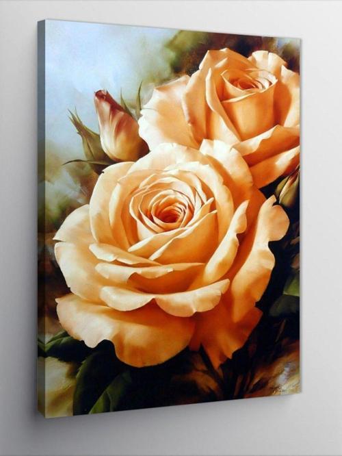 Kanvas Tablo Pembe Güller