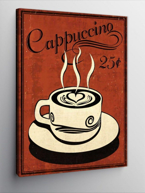 Kanvas Tablo Cappuccino Kahve