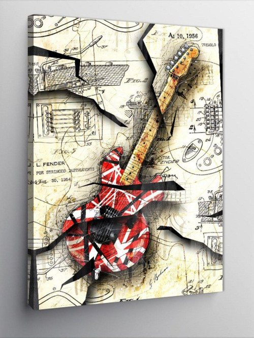 Kanvas Tablo Eddie Van Halen Gitarı