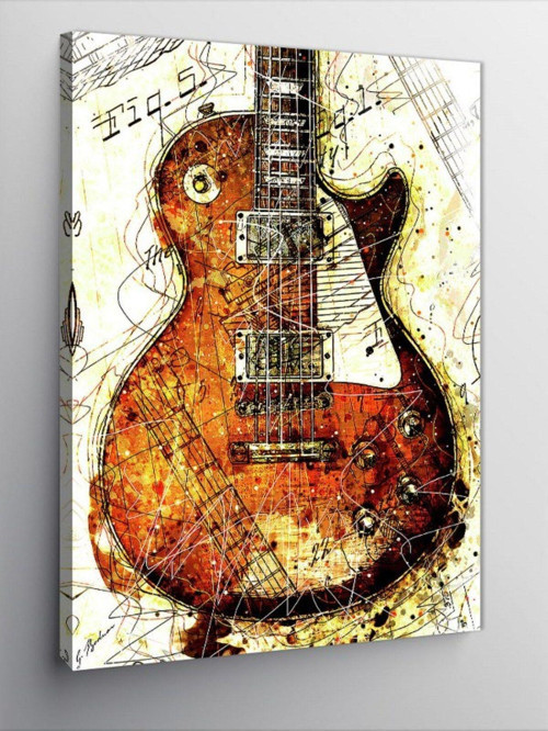 Kanvas Tablo Gibson Gitar