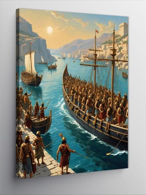Kanvas Tablo Savaşa Çıkan Asker Temalı