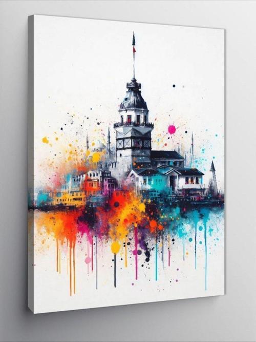 Kanvas Tablo İstanbul Kızkulesi Ve Tarihi Yerler