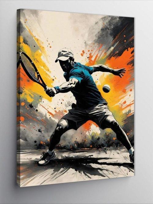 Kanvas Tablo Tenis Oynayan Adam