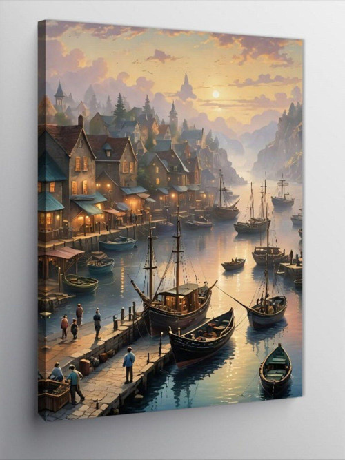 Kanvas Tablo Liman Şehri