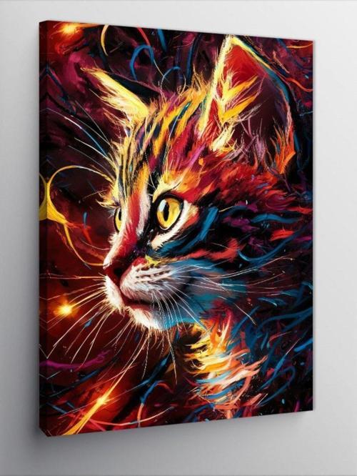 Kanvas Tablo Asil Kedi