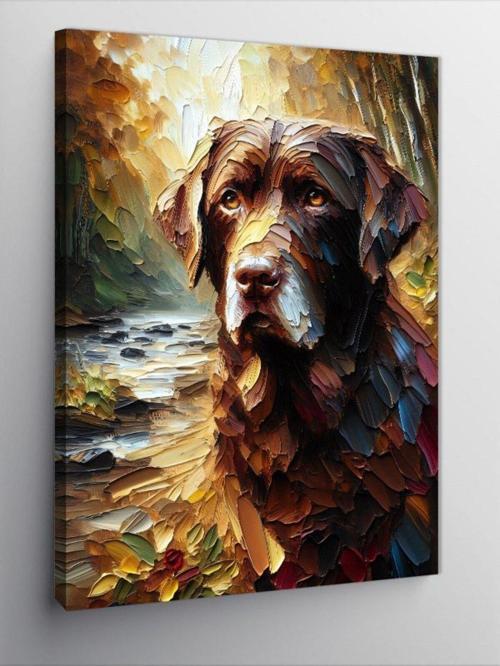 Kanvas Tablo Kahverengi Av Köpeği