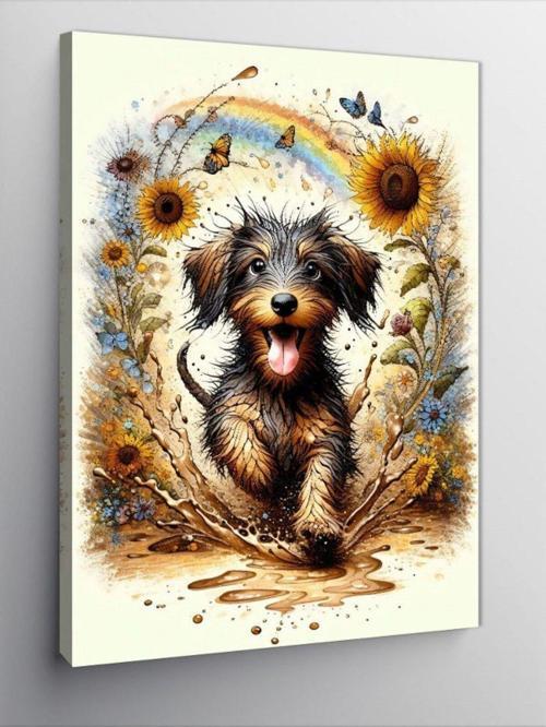 Kanvas Tablo Koşan Köpek