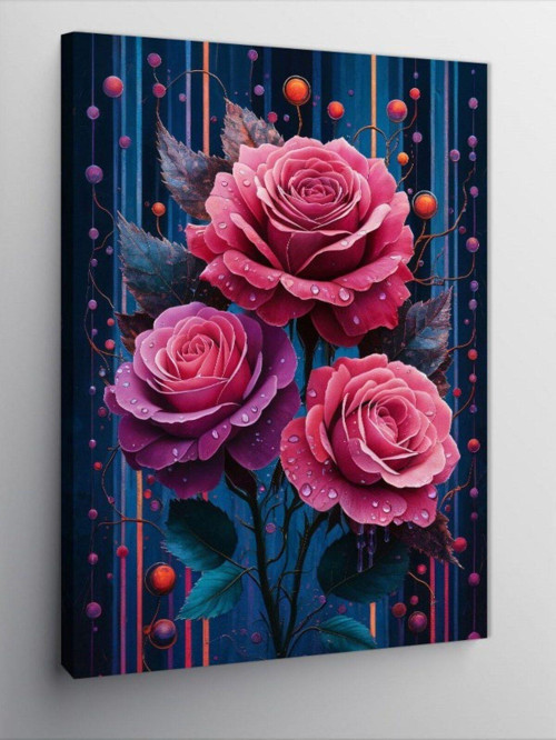 Kanvas Tablo Pembe Güller