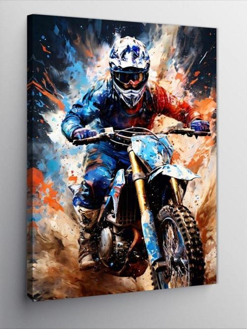 Kanvas Tablo Motocross