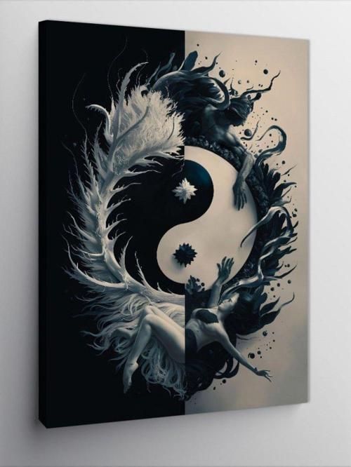 Kanvas Tablo Yin Yang Temalı