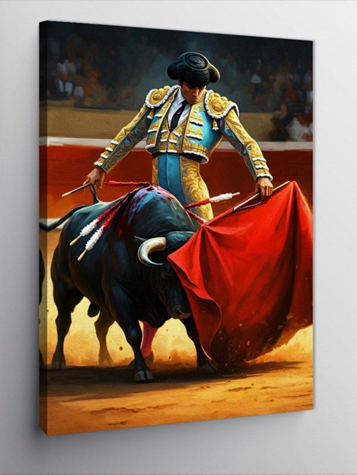 Kanvas Tablo Matador Ve Boğa