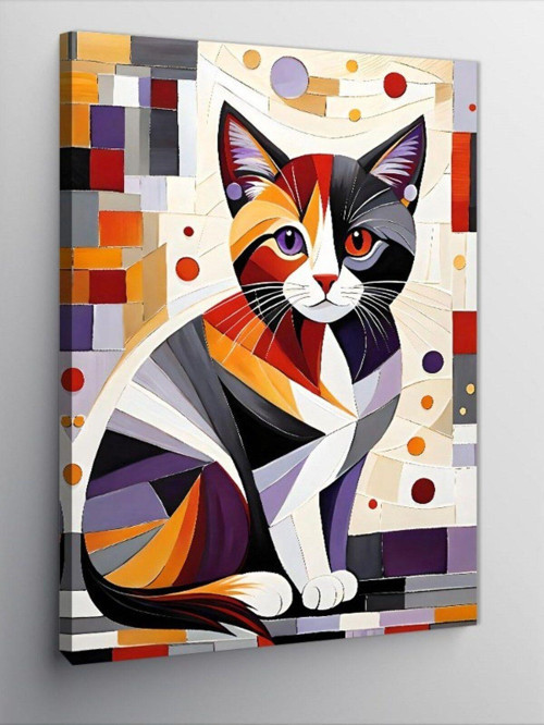 Kanvas Tablo Desenler Ve Kedi