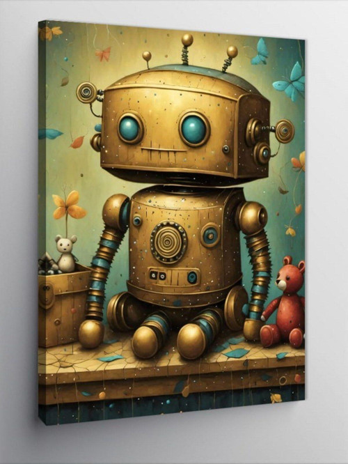 Kanvas Tablo Retro Robot