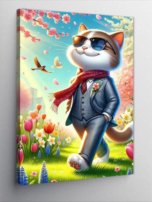 Kanvas Tablo Şık Kedi
