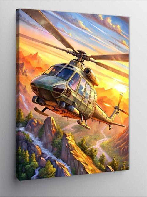 Kanvas Tablo Helikopter Macerası
