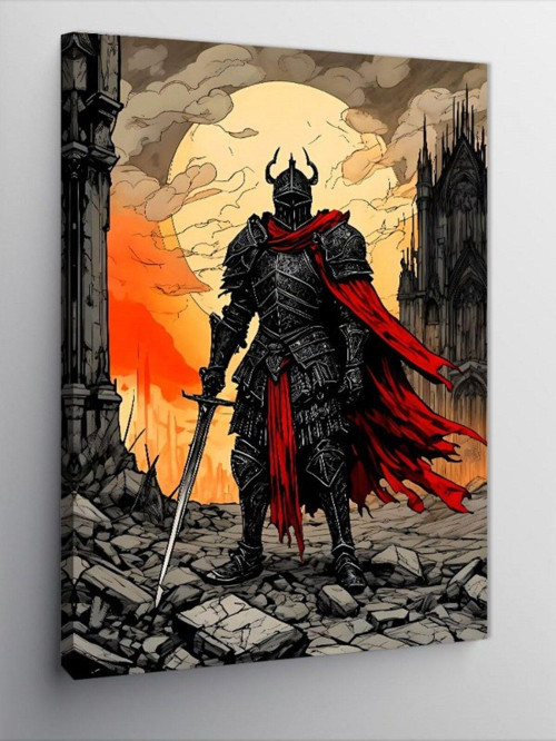 Kanvas Tablo Kara Şövalye Gölgesi