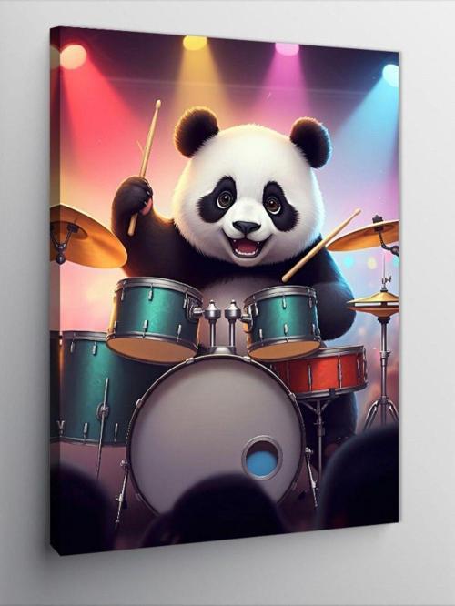Kanvas Tablo Davulcu Panda