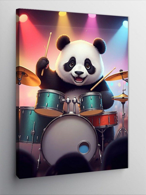 Kanvas Tablo Davulcu Panda