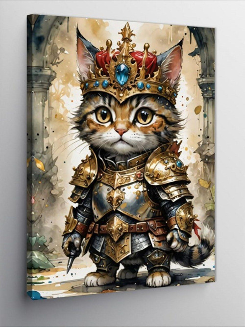 Kanvas Tablo Kral Kedi
