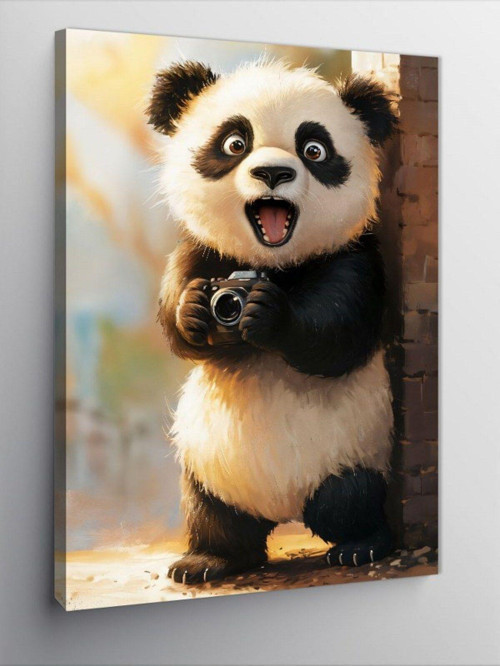 Kanvas Tablo Mutlu Panda