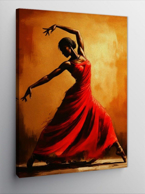 Kanvas Tablo Kırmızı Elbise Dansı