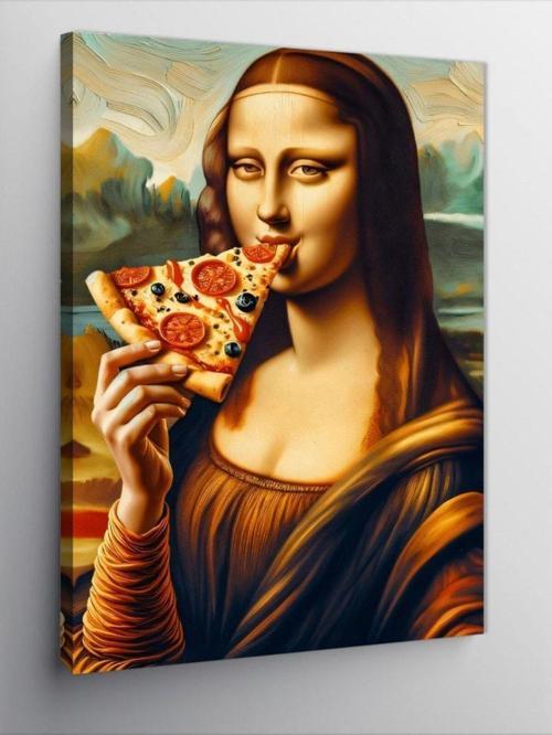 Kanvas Tablo Pizza Mona Lisa
