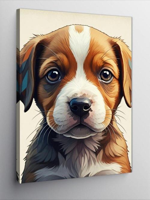 Kanvas Tablo Yavru Köpek Bakışı
