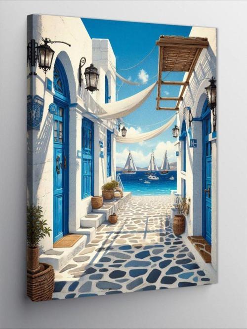Kanvas Tablo Yunan Adası