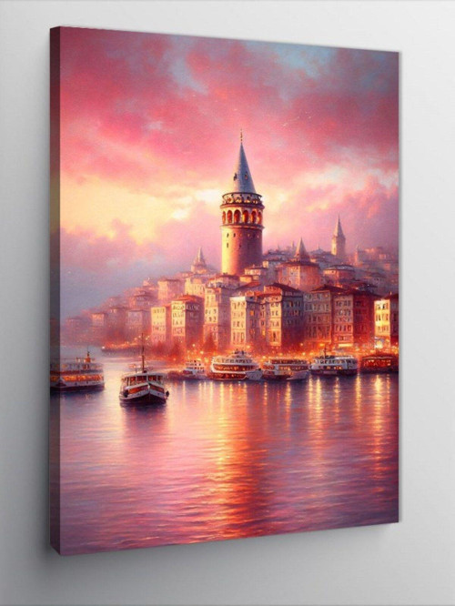 Kanvas Tablo Galata Kulesi Manzarası
